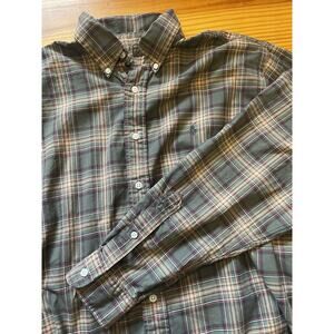 Polo Ralph Lauren Preppy Autumn Holiday Plaid Pony Button Up Long Sleeve L